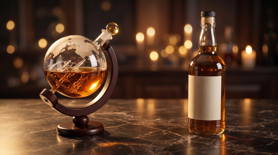 Les carafes à whisky Gaspard Charlevoix face à la bouteille de whisky standard: laquelle mérite une place sur votre bar?
