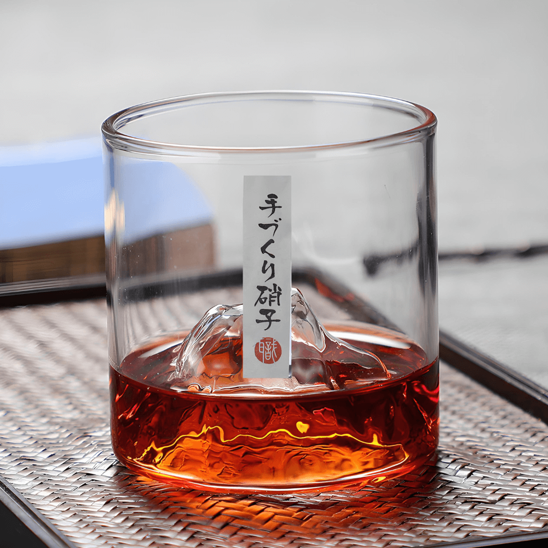 Verre à whisky en cristal japonais Mont Fuji