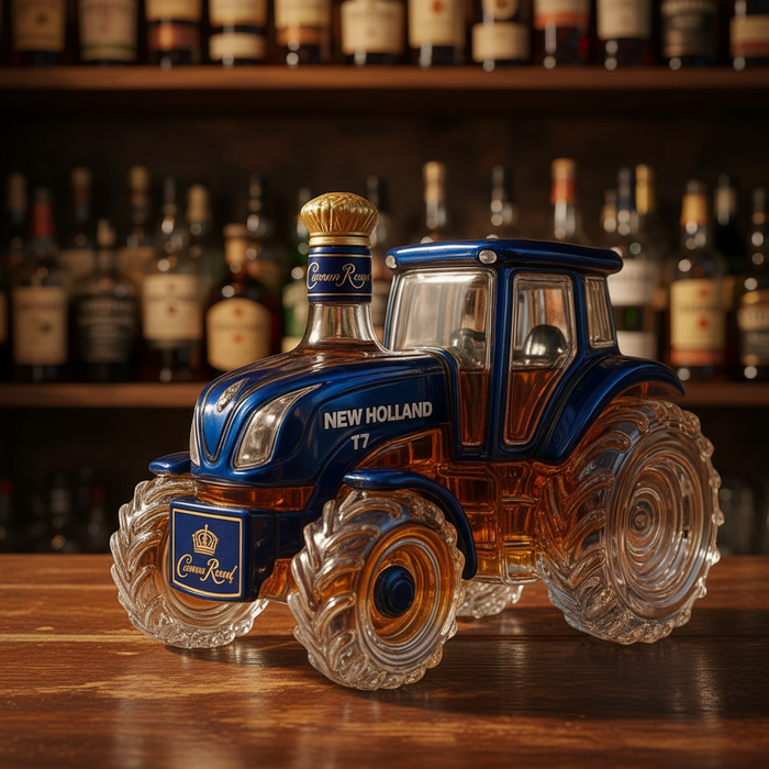 Carafe à whisky – Édition Tracteur bleu T7