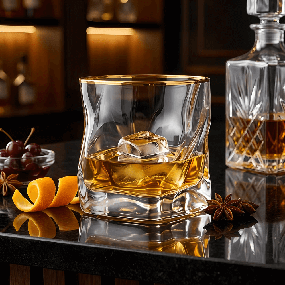 Verre à whisky en cristal japonais Hoshi doré – image 4