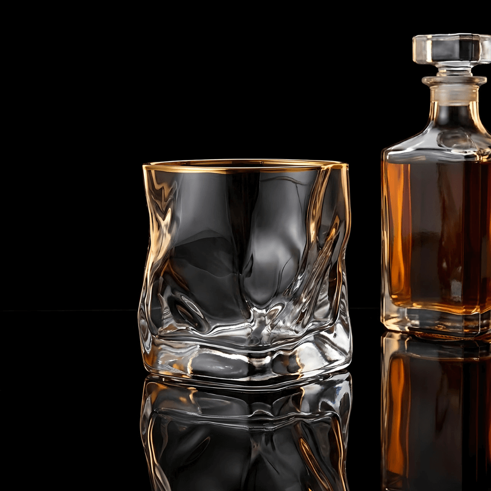 Verre à whisky en cristal japonais Hoshi doré – image 3
