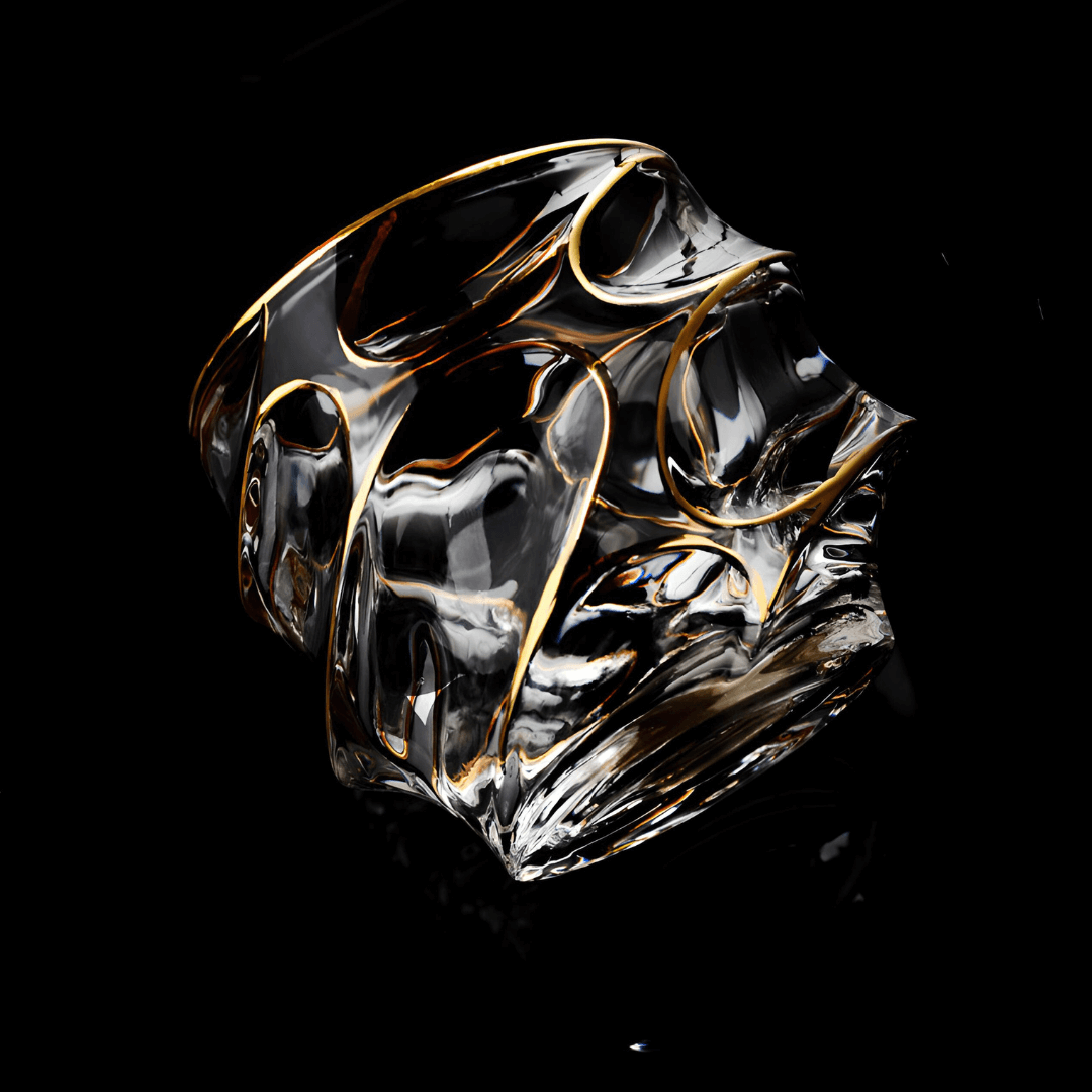 Verre à whisky en cristal japonais Arashi doré – image 7