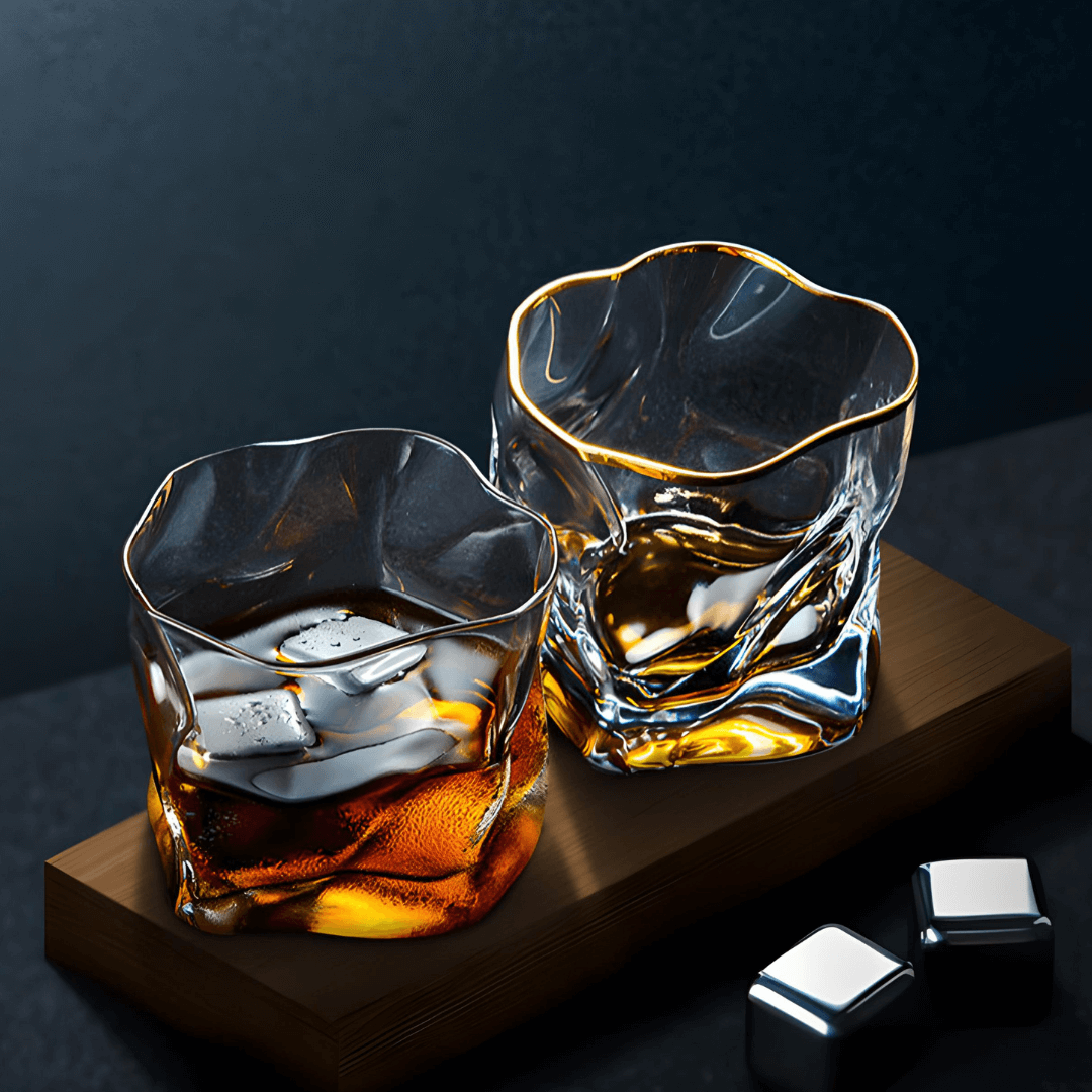 Verre à whisky en cristal japonais Hoshi doré – image 2