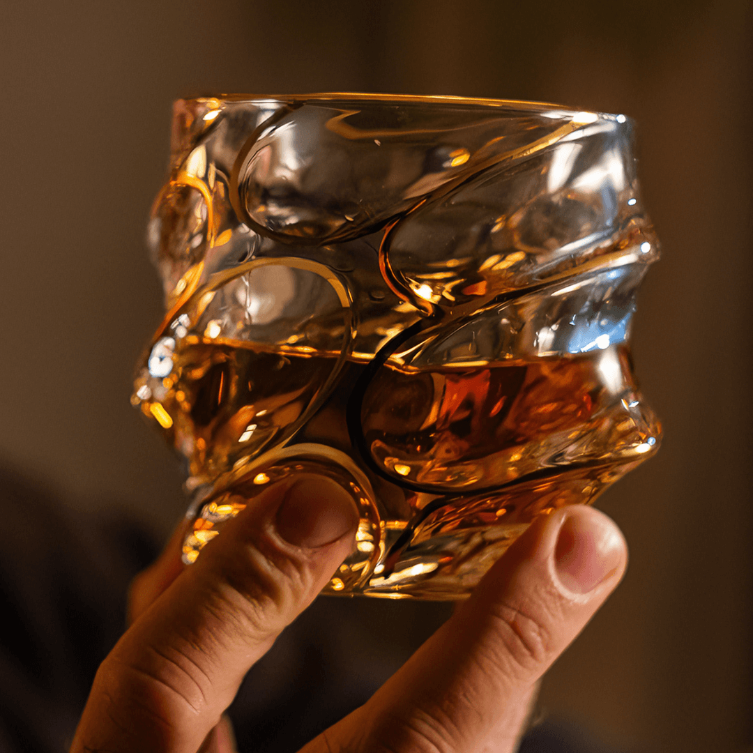Verre à whisky en cristal japonais Arashi doré – image 6