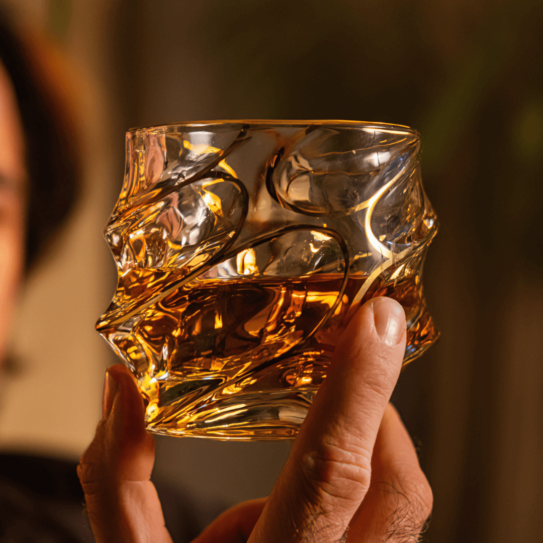 Verre à whisky en cristal japonais Arashi doré – image 10