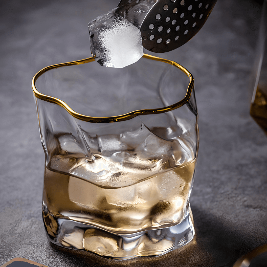 Verre à whisky en cristal japonais Hoshi doré – image 12