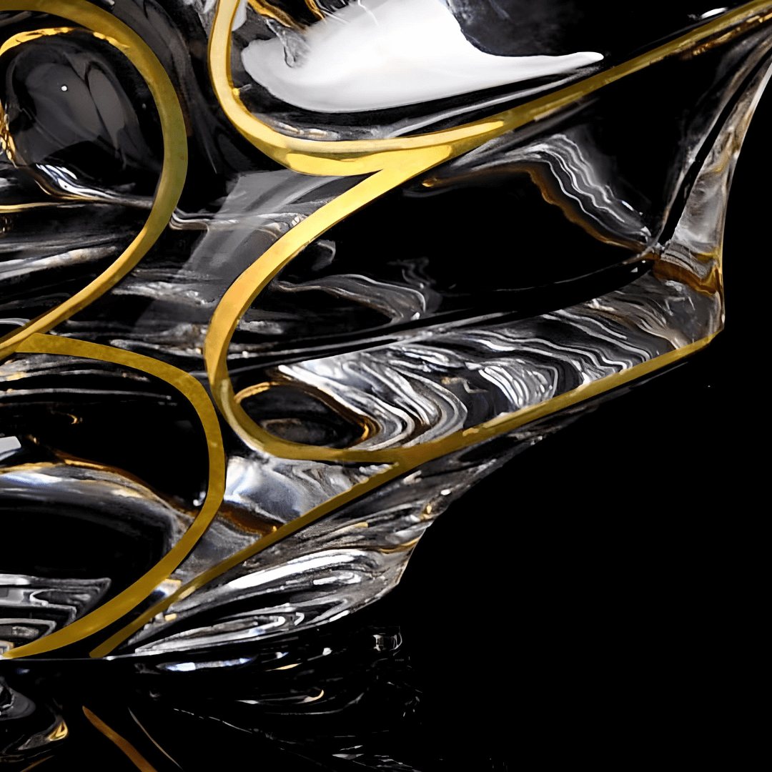 Verre à whisky en cristal japonais Arashi doré – image 5