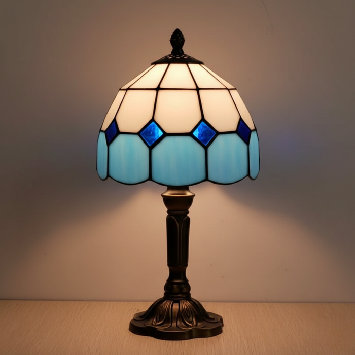 Lampe style Tiffany Pensées nuageuses
