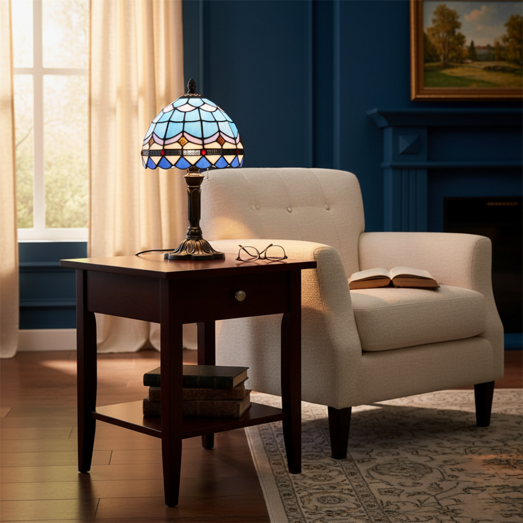 Lampe style Tiffany Nuit gelée – image 2