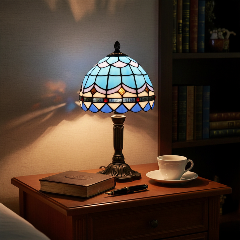 Lampe style Tiffany Nuit gelée – image 3