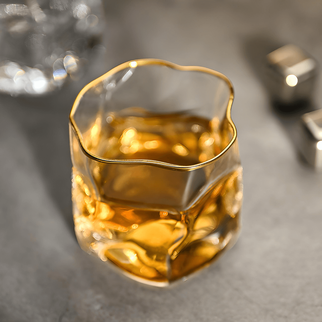 Verre à whisky en cristal japonais Hoshi doré – image 9