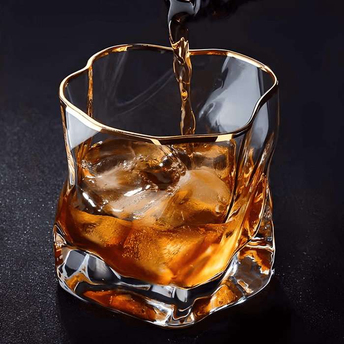 Verre à whisky en cristal japonais Hoshi doré