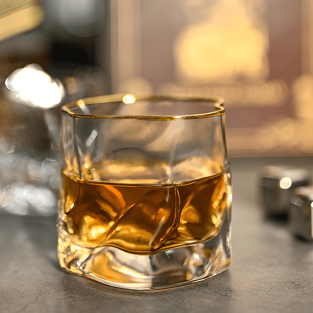 Verre à whisky en cristal japonais Hoshi doré – image 8