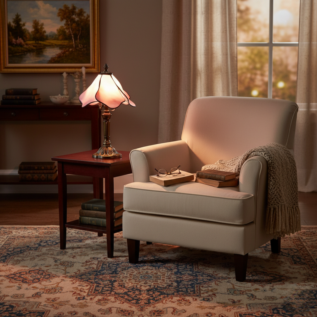 Lampe style Tiffany Fée des roses – image 2