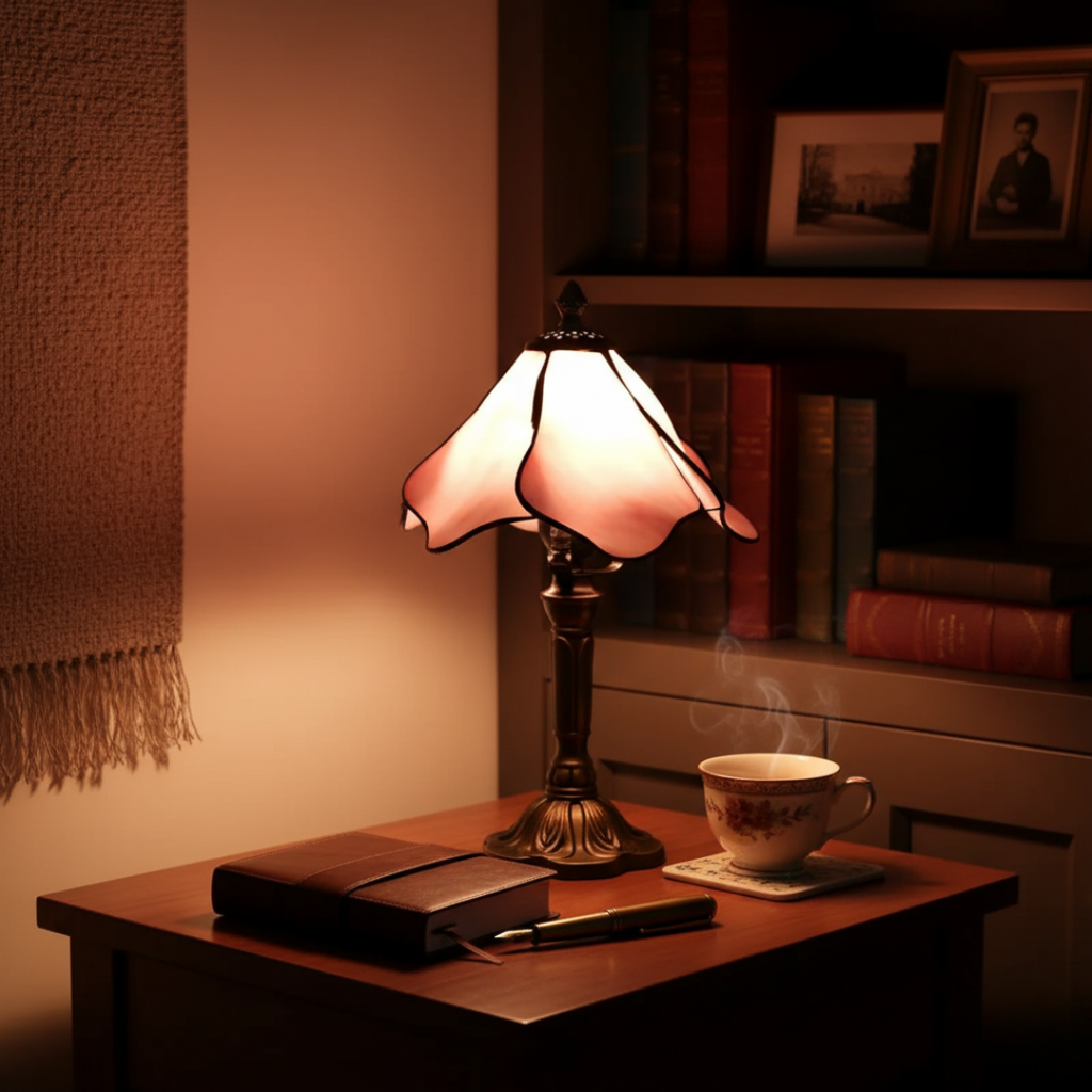 Lampe style Tiffany Fée des roses – image 3