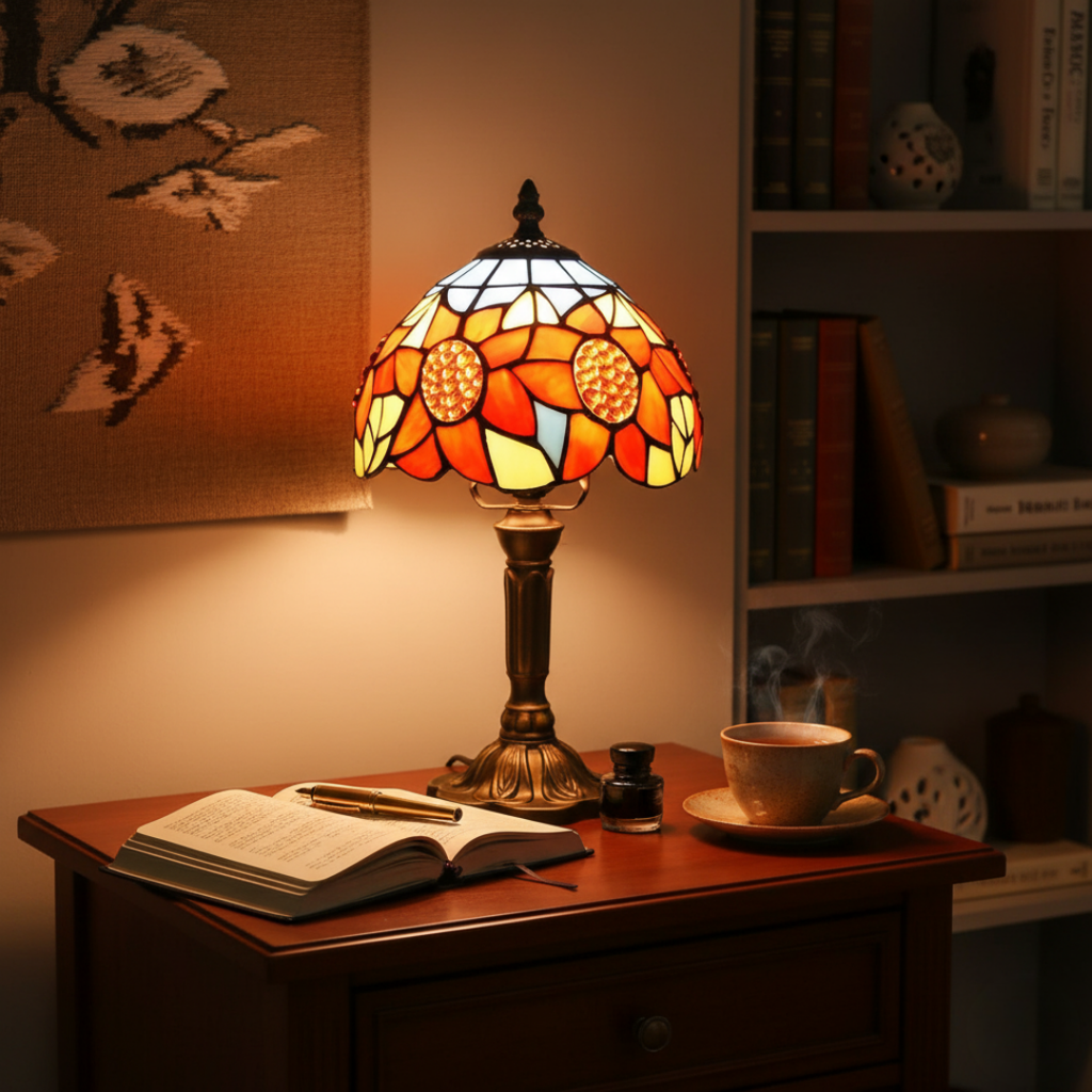 Lampe style Tiffany Tournesols – image 2