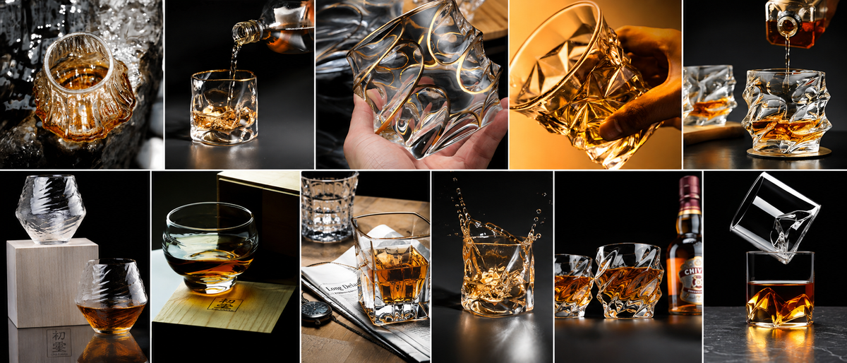 Verres à whisky en cristal japonais