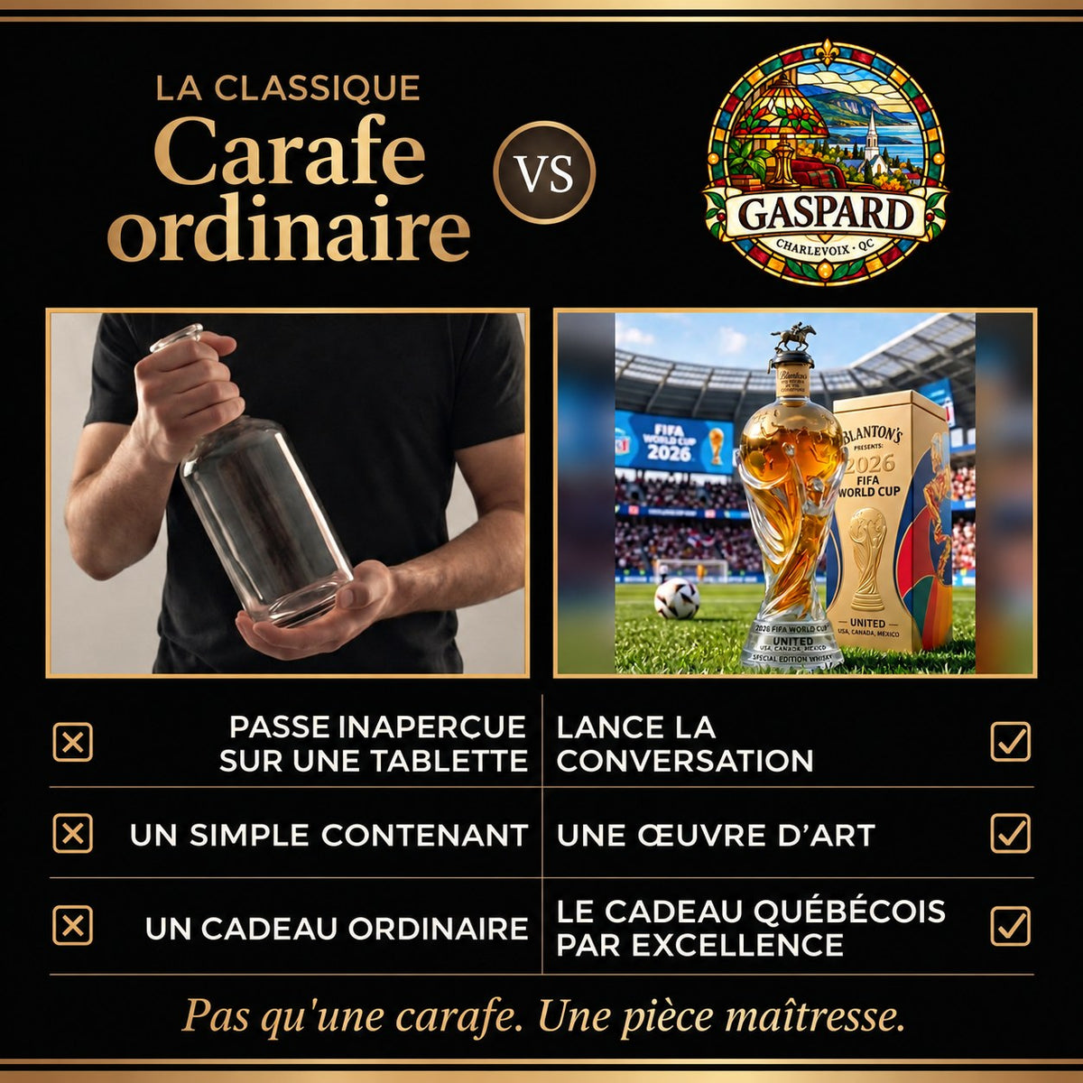 Carafe à whisky – Édition Trophée de soccer 2026 – image 3