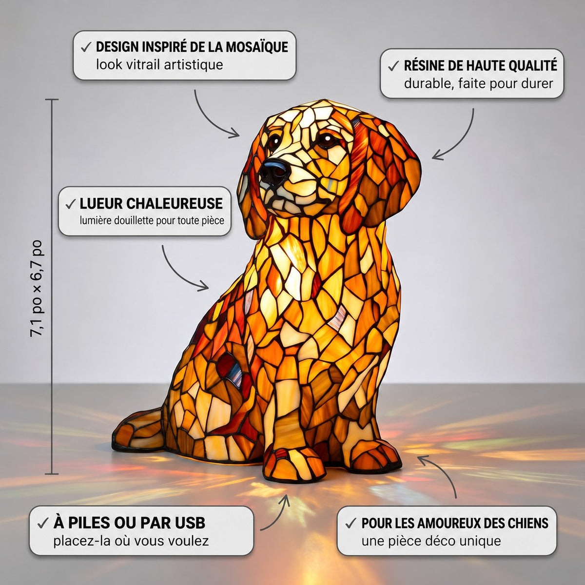 Figurine Lily, le golden retriever spirituel – image 3