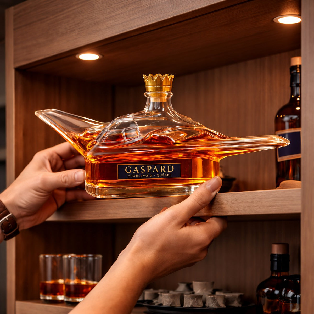 Carafe à whisky – Édition Avion furtif – image 9