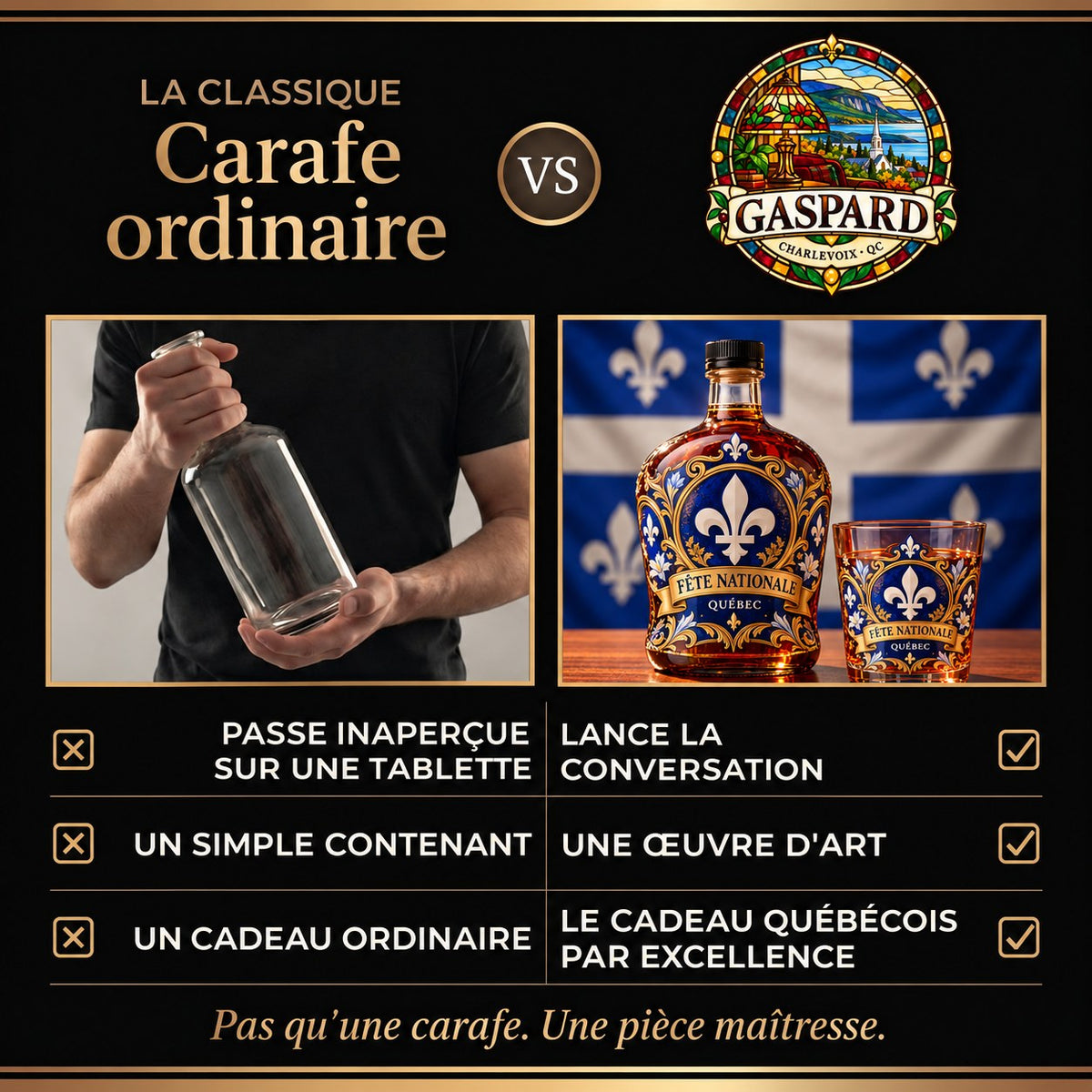 Ensemble carafe et verres – Édition Fleur de lys – image 3