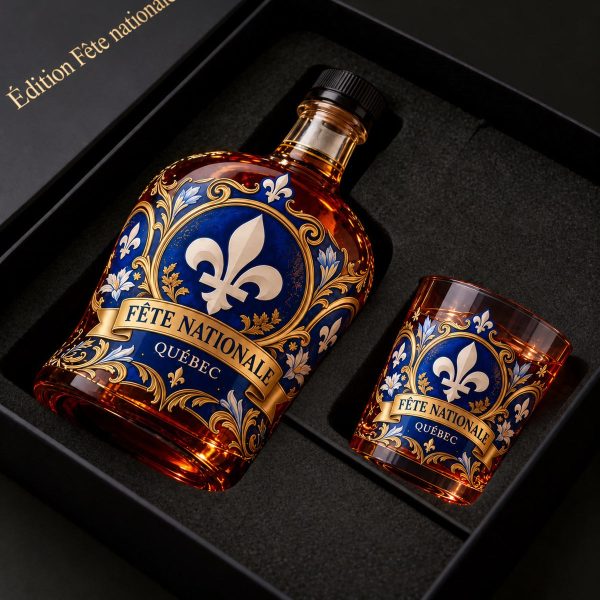 Ensemble carafe et verres – Édition Fleur de lys – image 5