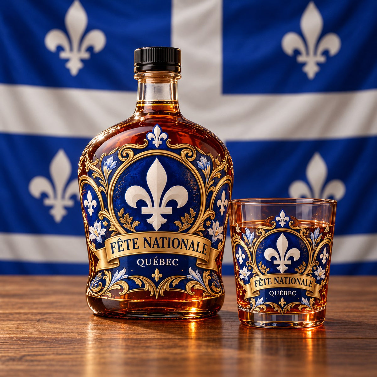 Ensemble carafe et verres – Édition Fleur de lys – image 6
