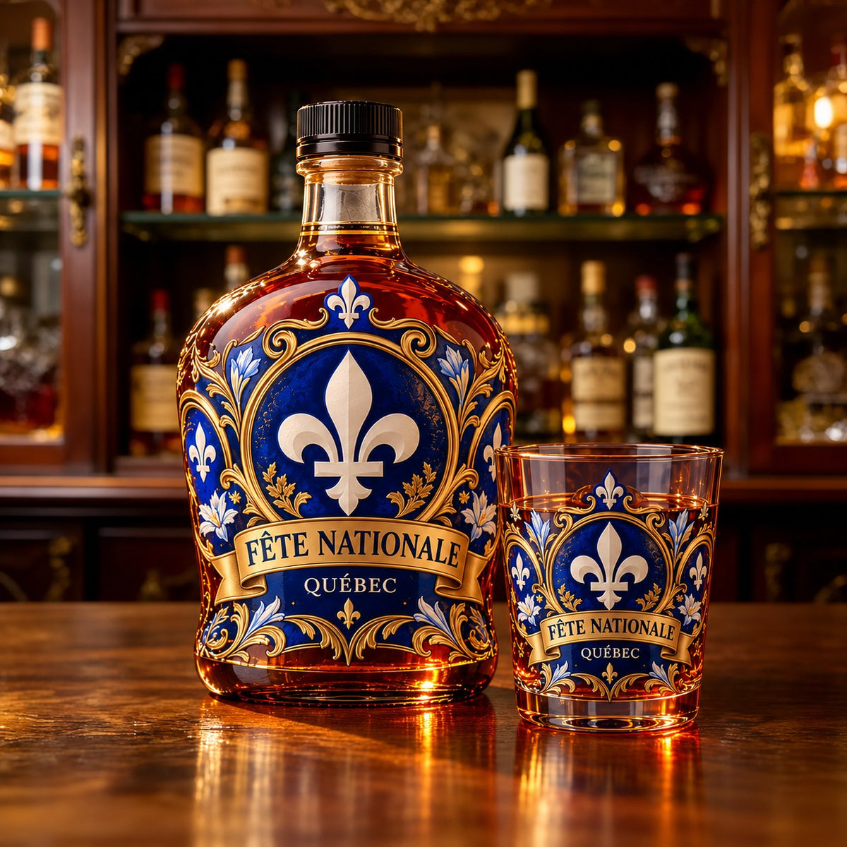 Ensemble carafe et verres – Édition Fleur de lys – image 9