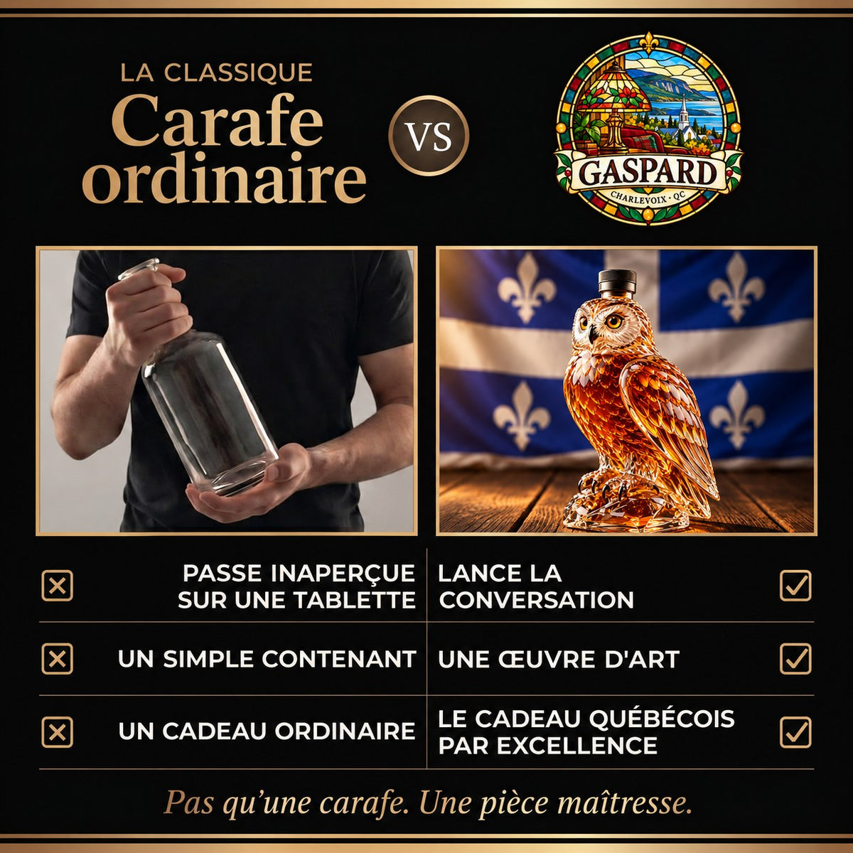 Carafe à whisky – Édition Harfang des neiges – image 3