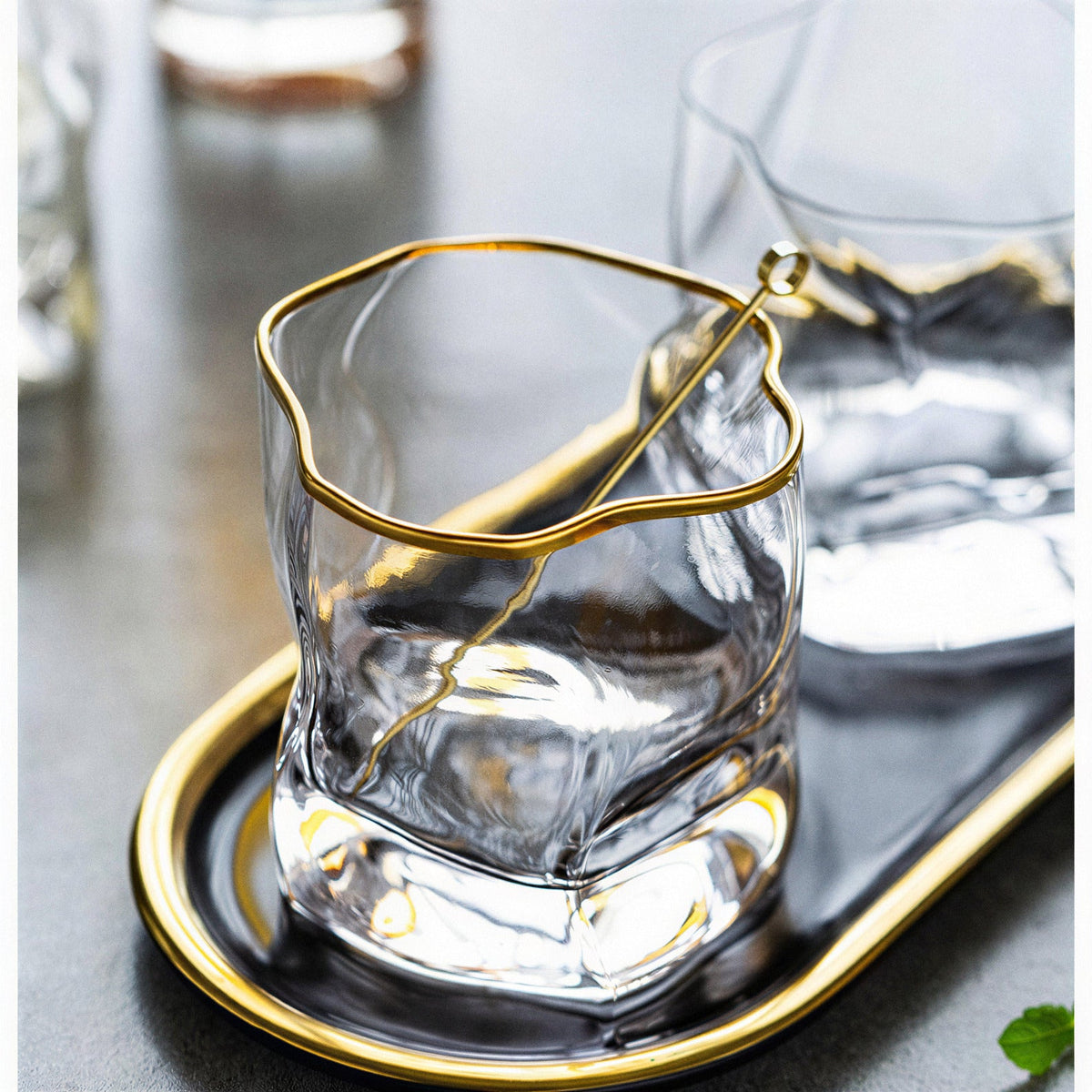 Verre à whisky en cristal japonais Hoshi doré – image 7