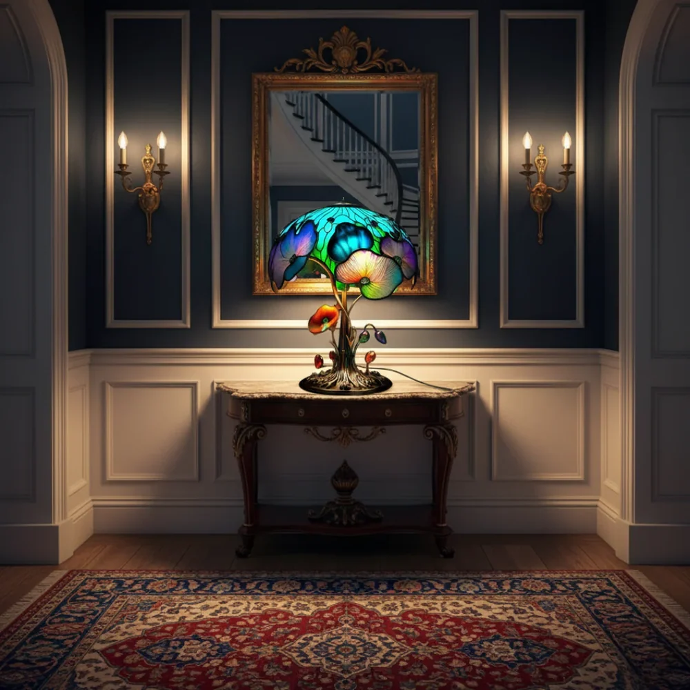 Lampe champignon fleurie bohème chic – image 2