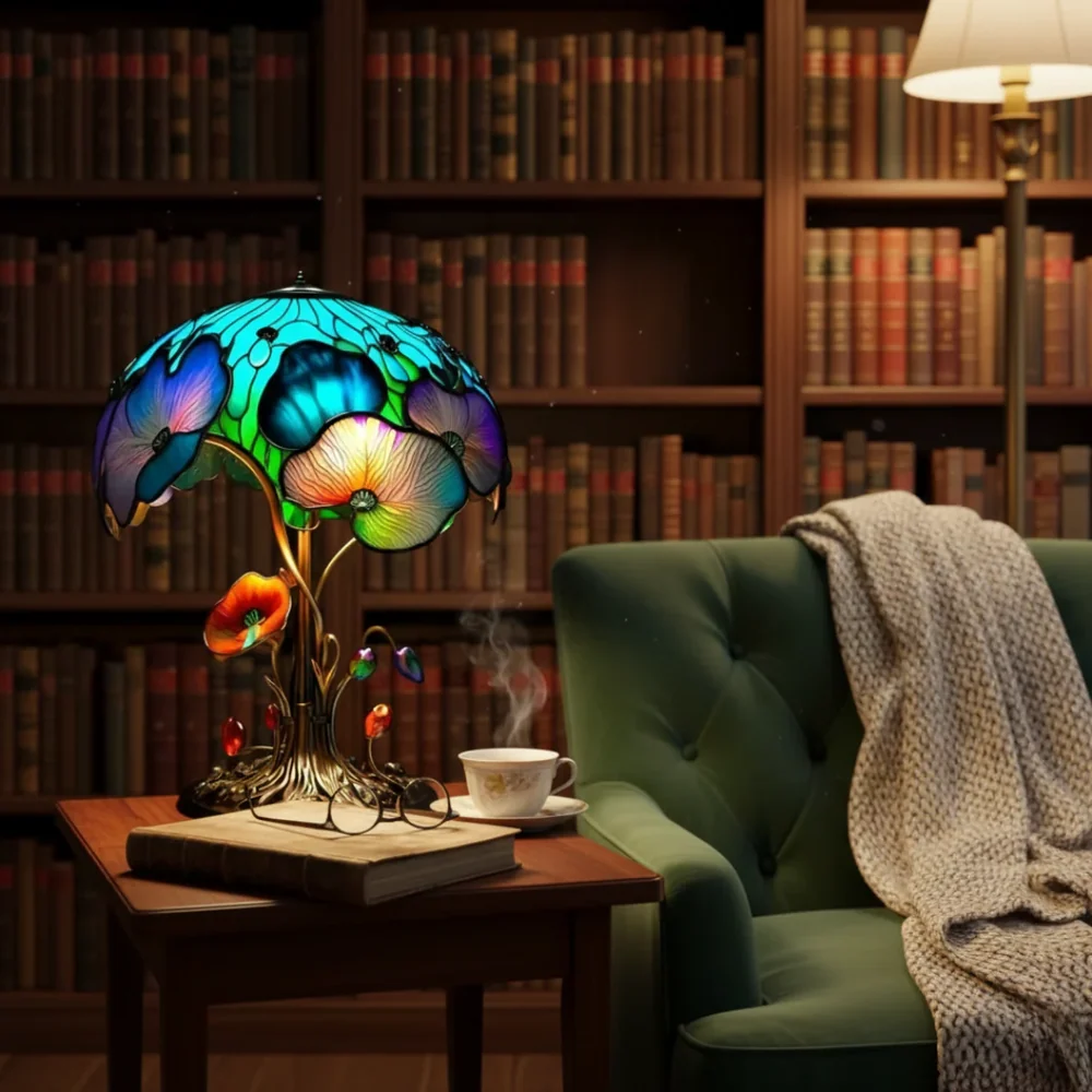 Lampe champignon fleurie bohème chic – image 6